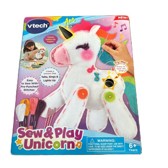 Vtech Sew & Play Unicorn - White and Pink NEW Craft - Picture 1 of 3